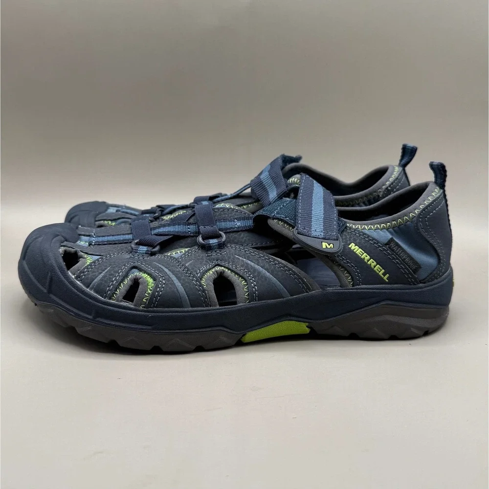 Merrell Hydro Hiker Sandal Mens 6 Leather Waterproof Sport Sandals Blue MY53375
